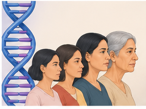 Illustration representing inherited genetic risk