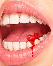 Medical illustration: unexplained bleeding or numbness