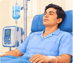 Medical illustration: systemic treatment